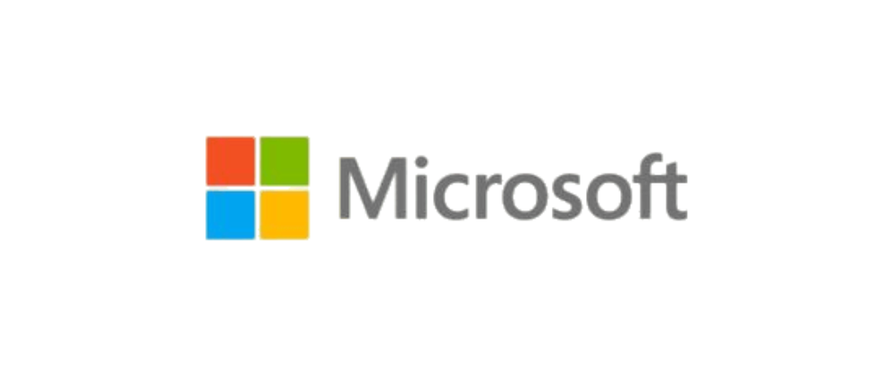 Microsoft logo, a global leader in software, cloud computing, and enterprise solutions, providing Windows, Office, and Azure services.