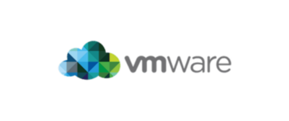 VMware cloud computing software logo featuring a cloud symbol and the 'vmware' brand name for enterprise IT solutions.