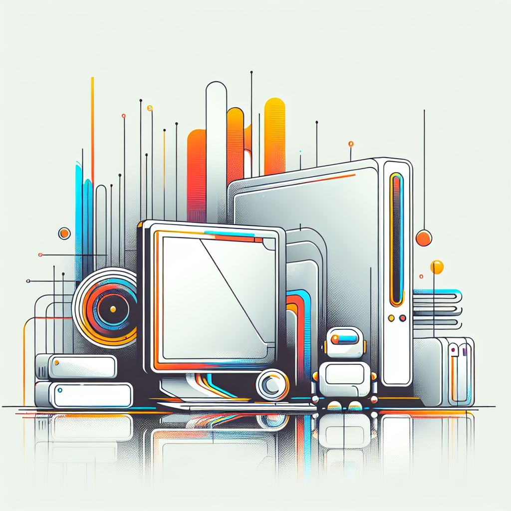 Illustration of Agentic AI with autonomous systems interacting in a smart tech environment