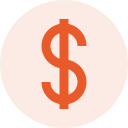 Financial impact icon showing cost of cyber incidents and breaches