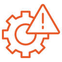 Risk management icon representing proactive cybersecurity planning